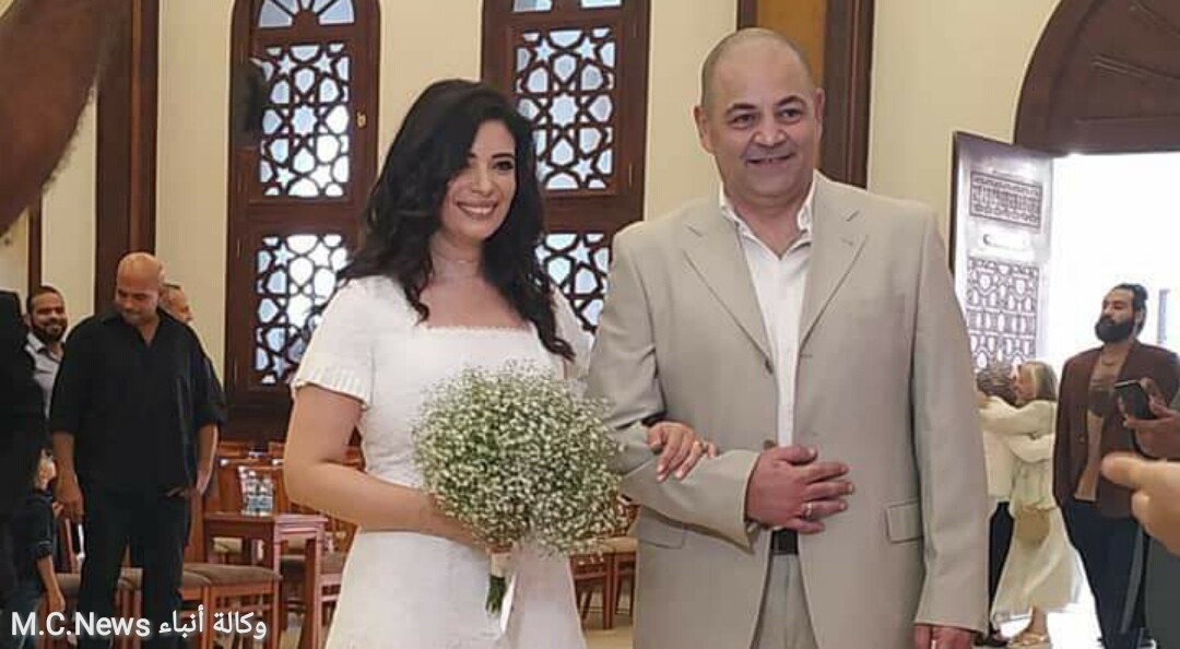 عقد قران تامر باشات بطل مصر في سباقات السيارات علي الإعلامية مروة يوسف